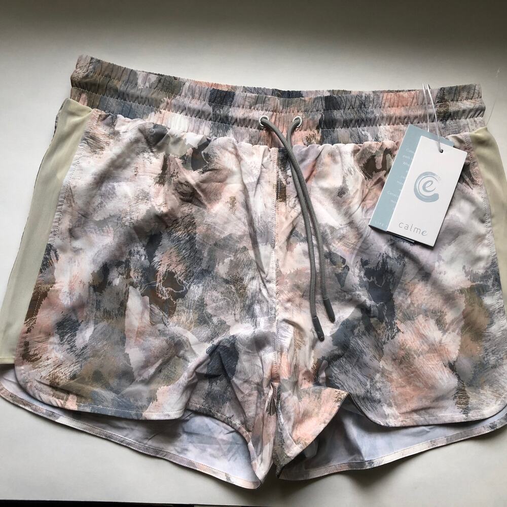 NWT Johnny Calme Was Multicolor  Athletic Shorts Sz L